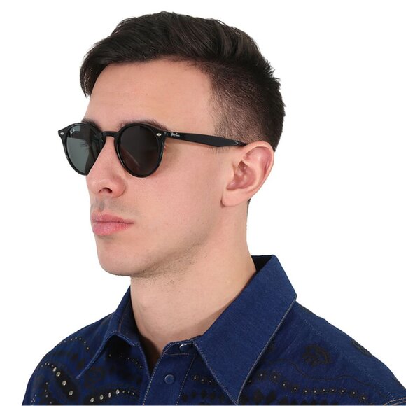 Ray-Ban Classic RB2180 Phantos Sunglasses Gray Green and Black OS - Picture 13 of 15